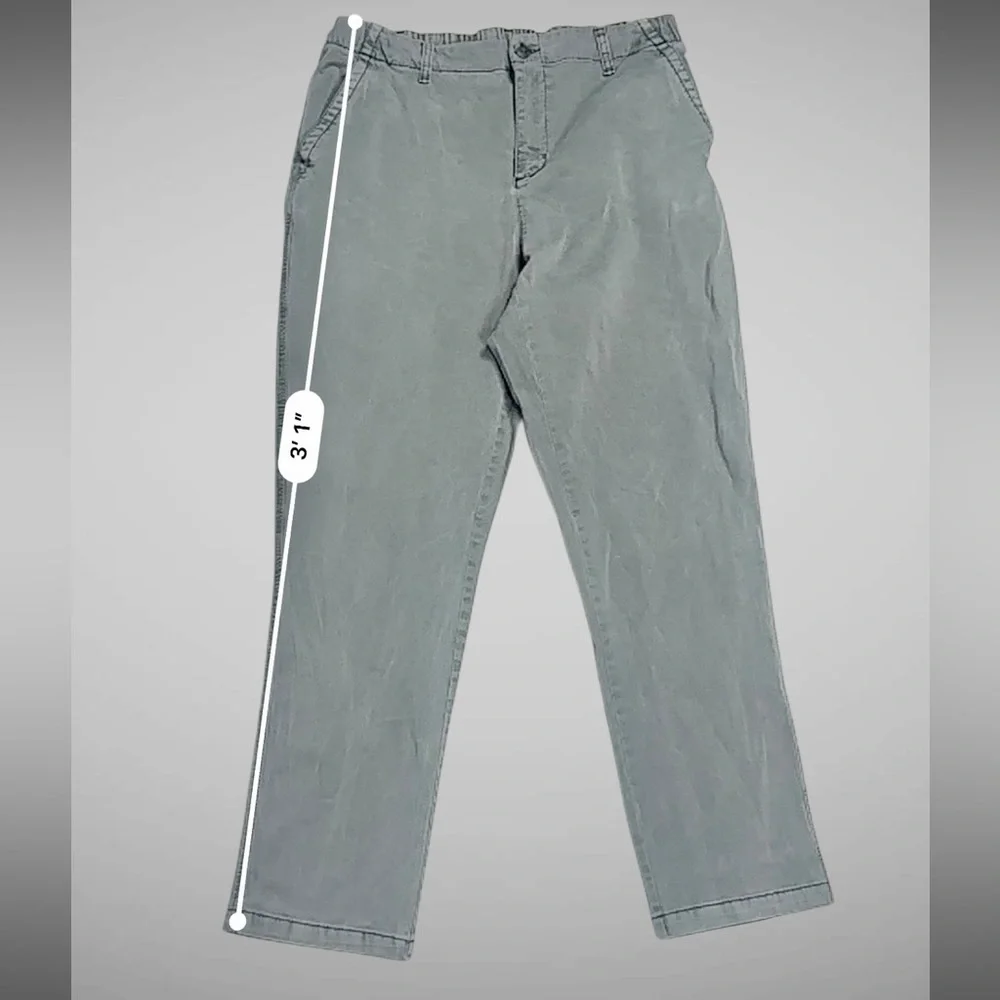 Old Navy Gray Easy Chino Pants Cotton Blend Stretch – Women’s Size Large